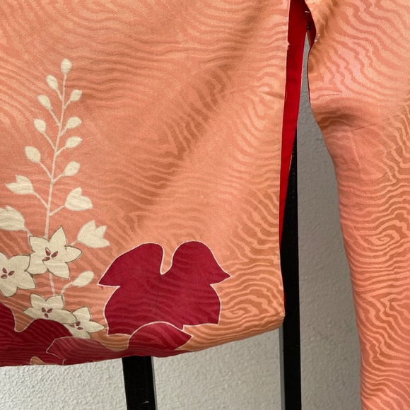 PRICE DROP! Vintage Hand Sewn Long Silk Kimono and Obi Sash - Picture 8 of 16
